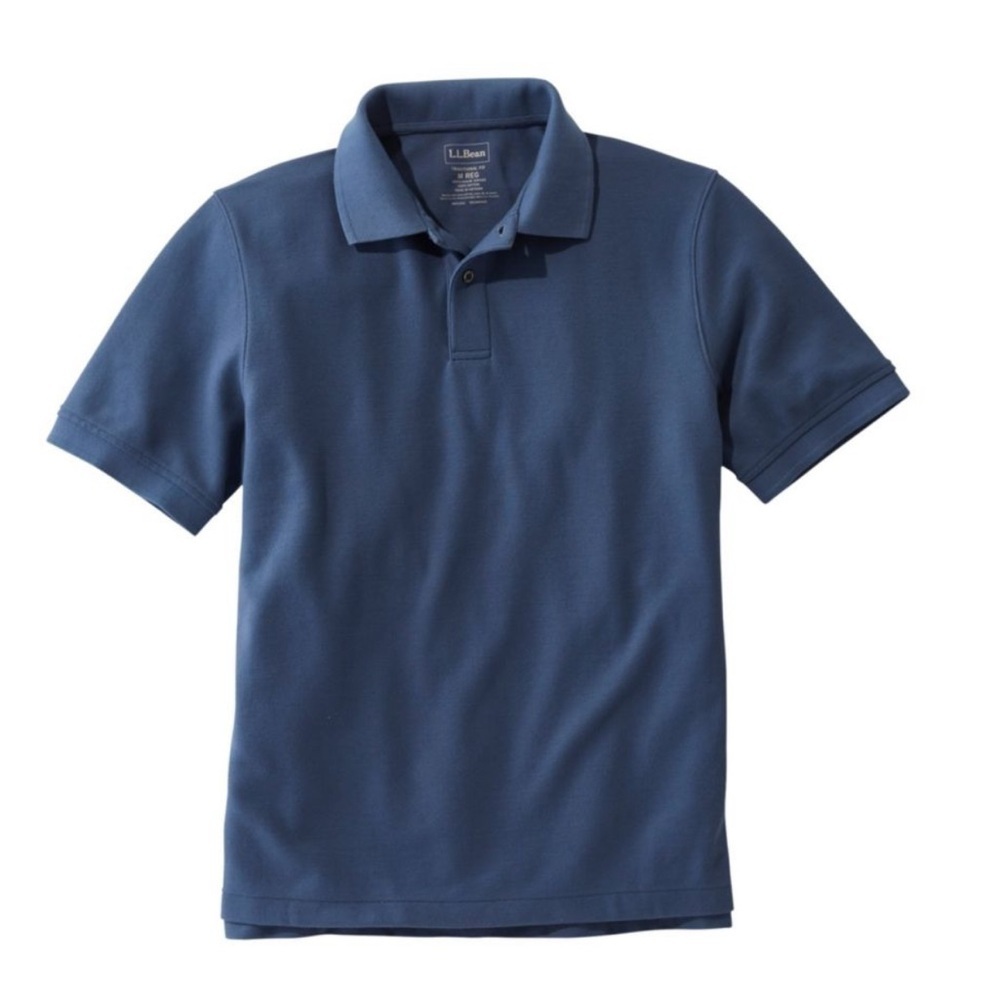 LL Bean Men's Premium Double L Polo Banded,Short-Sleeve Without Pocket size XL